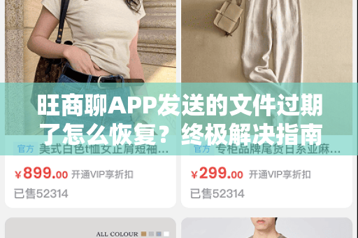 旺商聊APP发送的文件过期了怎么恢复？终极解决指南